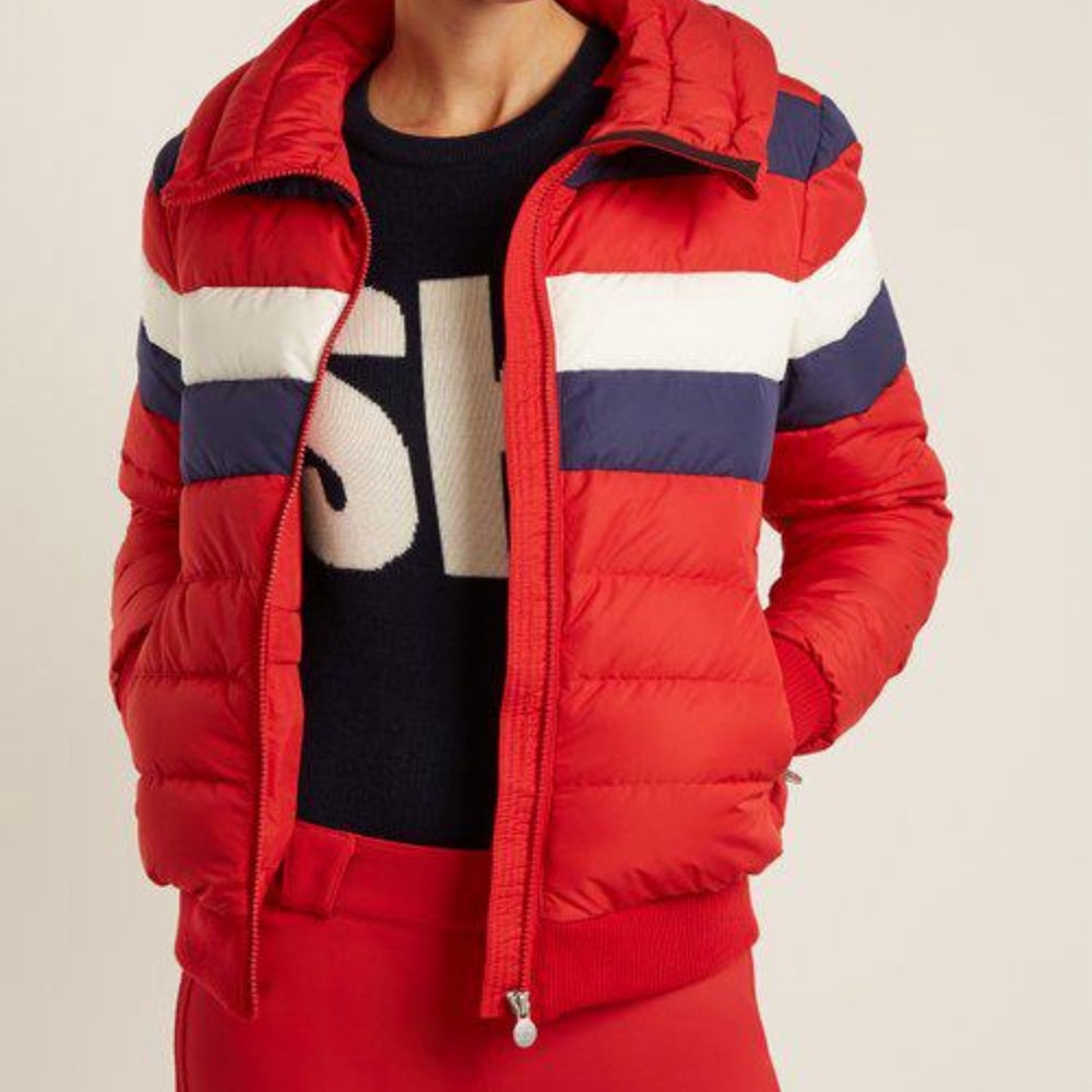 Perfect Moment Queenie. Red w/ white & blue stripe. Used but in great condition.